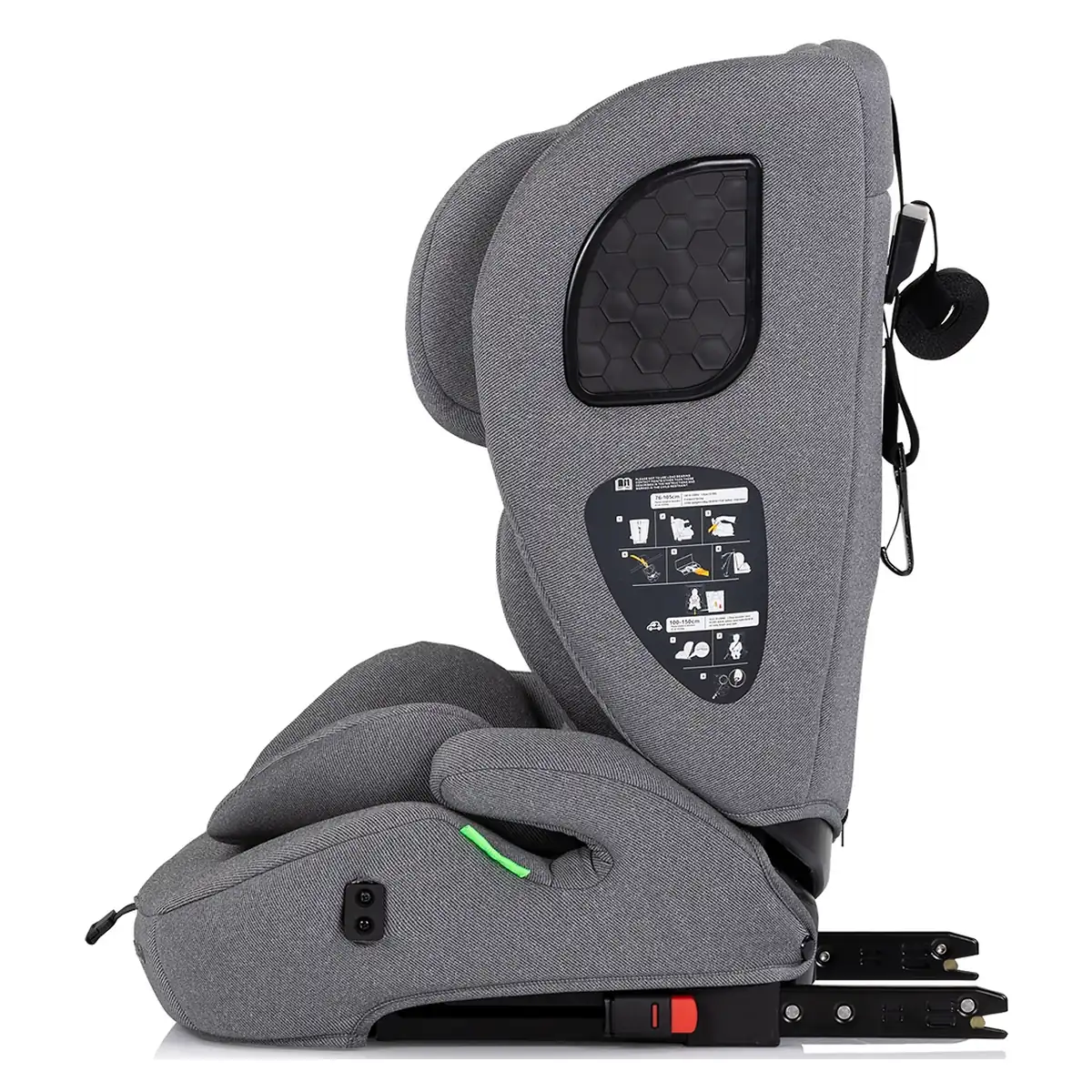 Scaun auto Chipolino Tycoon Iso I-Size 76-150 cm cu sistem Isofix, Cloud - Gri [4]