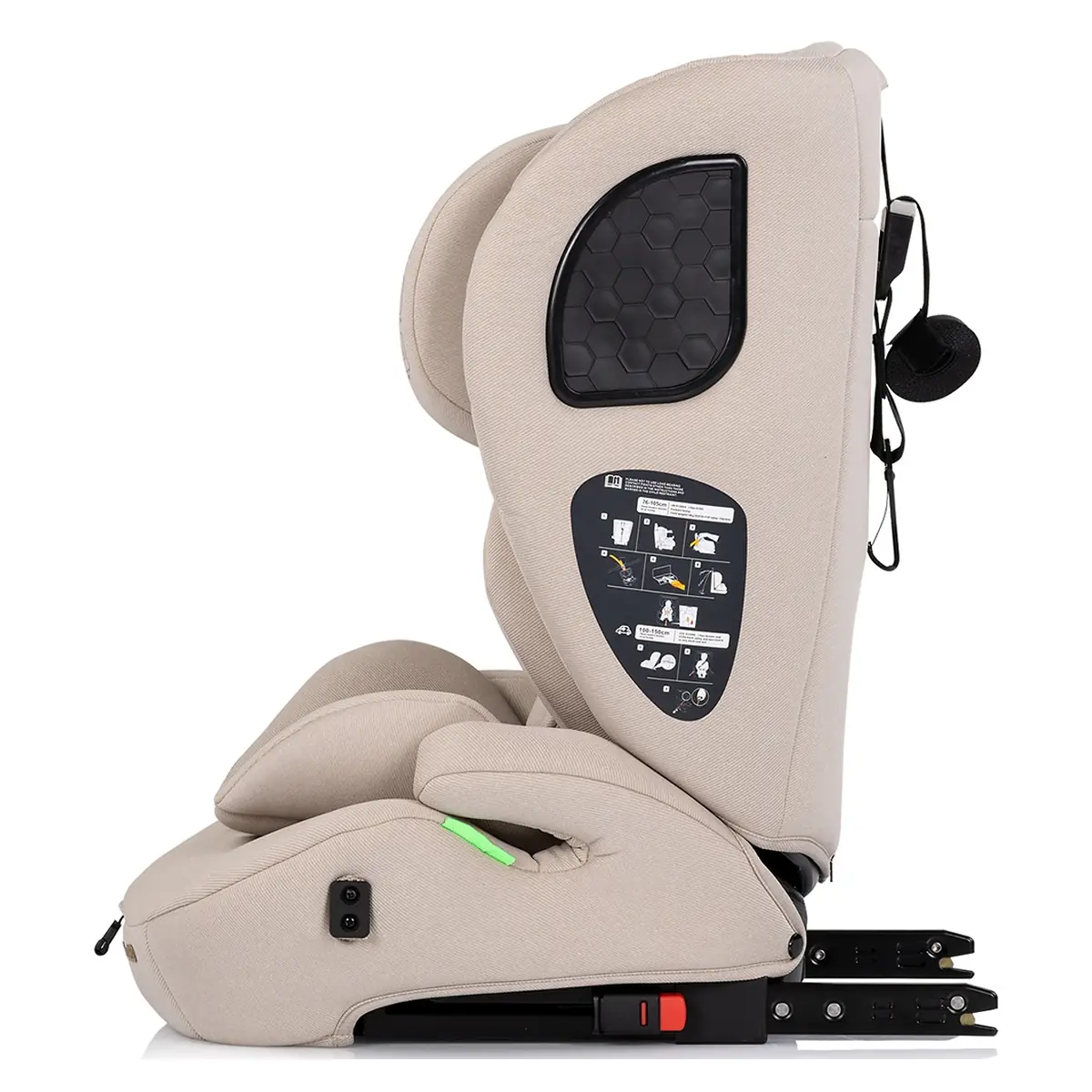 Scaun auto Chipolino Tycoon Iso I-Size 76-150 cm cu sistem Isofix, Tiramisu [4]