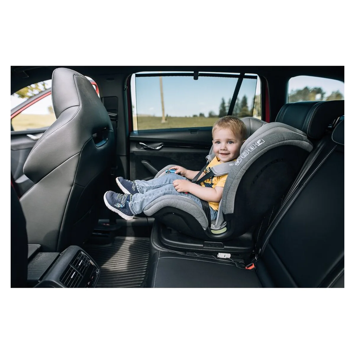 Scaun auto, FreeON, Trex, Pentru copii, I-Size, 76 - 150 cm, Tehnologie Isofix + Top Tether, Spatar si tetiera reglabile, Conform ECE R129, Grey [5]