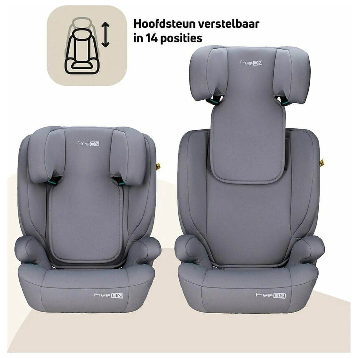 Scaun auto, FreeON, Vega, I-Size, Grupa 2/3, 100-150 cm, 4-12 ani, Cu husa detasabila, Cu cotiere, Cu tetiera reglabila [7]