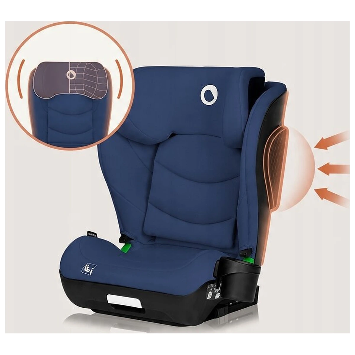 Scaun auto i-Size, Lionelo, Neal, 15-36 Kg, 100-150 cm, Isofix, Albastru [18]