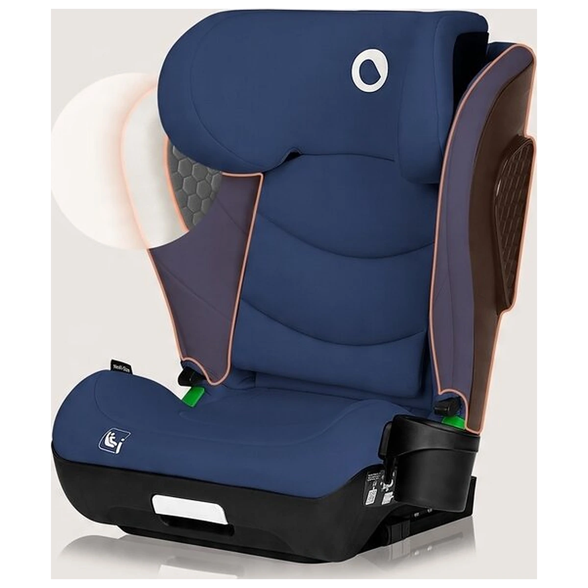Scaun auto i-Size, Lionelo, Neal, 15-36 Kg, 100-150 cm, Isofix, Albastru [17]