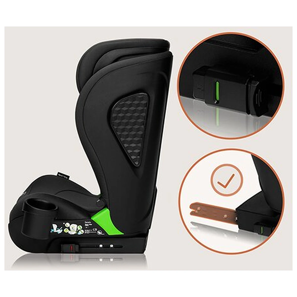 Scaun auto i-Size, Lionelo, Neal, 15-36 Kg, 100-150 cm, Isofix, Negru [21]