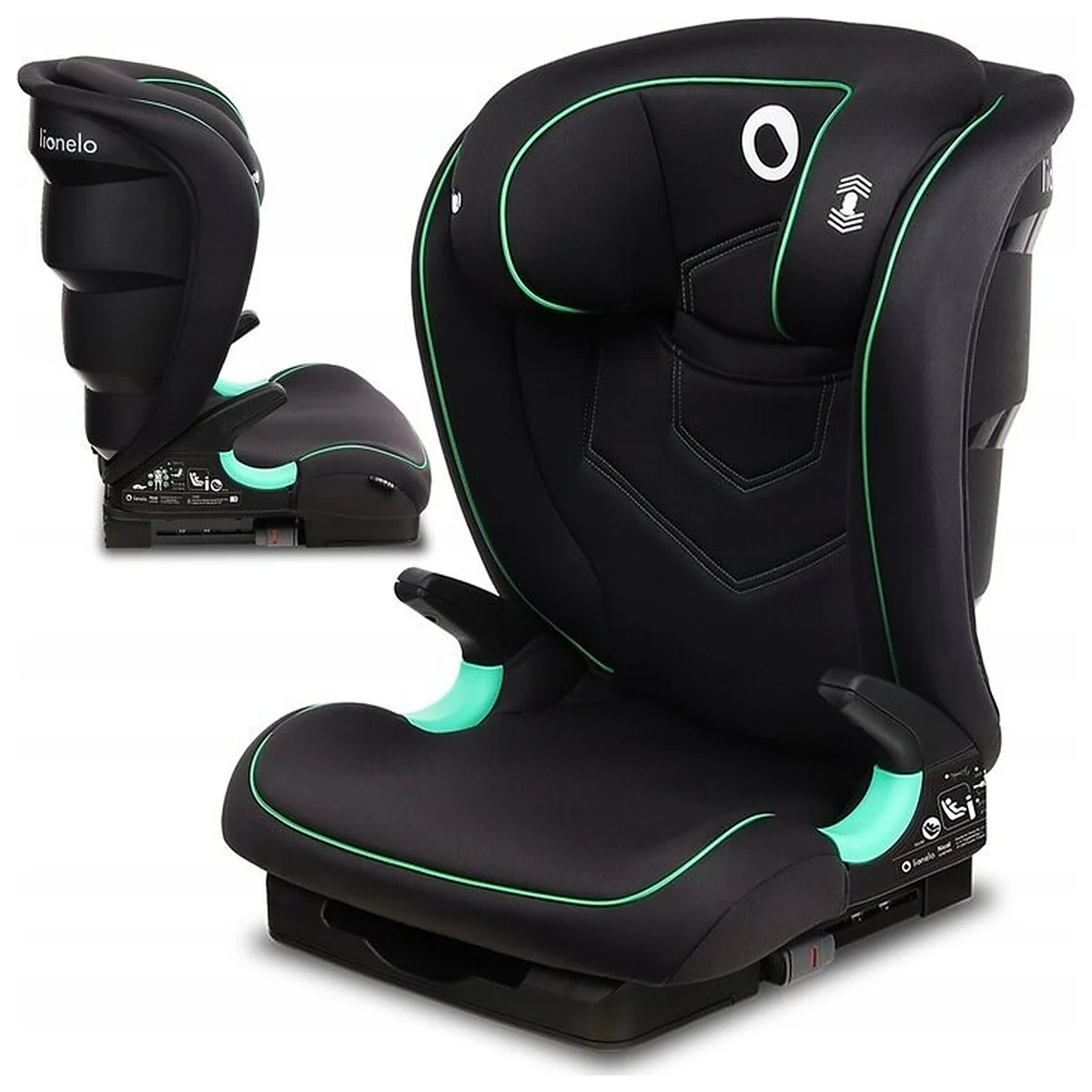 Scaun auto i-Size, Lionelo, Neal, 15-36 Kg, 100-150 cm, Isofix, Negru 12 ani [10]