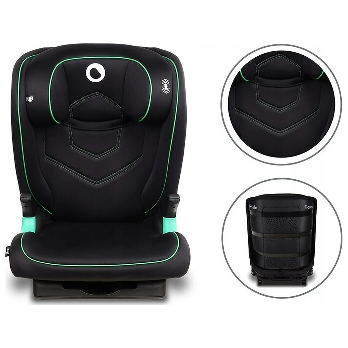 Scaun auto i-Size, Lionelo, Neal, 15-36 Kg, 100-150 cm, Isofix, Negru 12 ani [12]