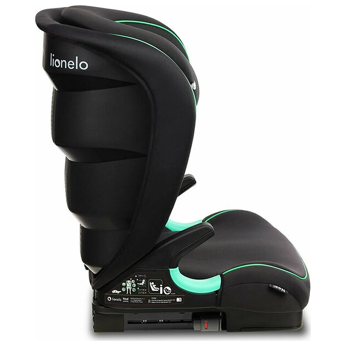 Scaun auto i-Size, Lionelo, Neal, 15-36 Kg, 100-150 cm, Isofix, Negru 12 ani [16]