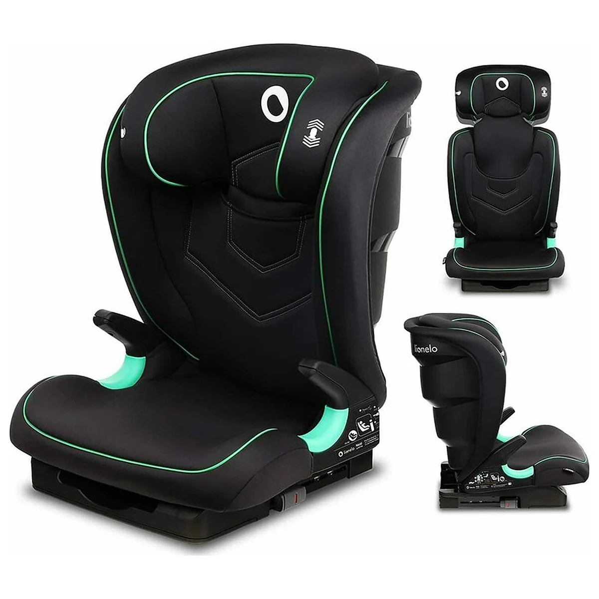 Scaun auto i-Size, Lionelo, Neal, 15-36 Kg, 100-150 cm, Isofix, Negru 12 ani [5]
