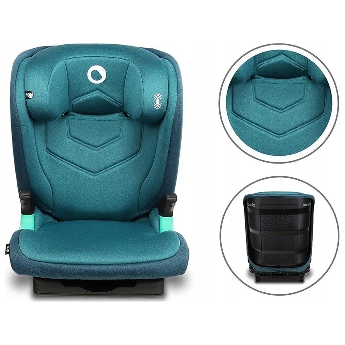 Scaun auto i-Size, Lionelo, Neal, 15-36 Kg, 100-150 cm, Isofix, Verde 12 ani [11]