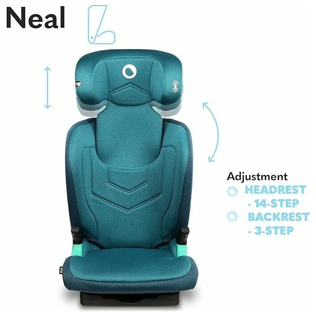 Scaun auto i-Size, Lionelo, Neal, 15-36 Kg, 100-150 cm, Isofix, Verde 12 ani [22]
