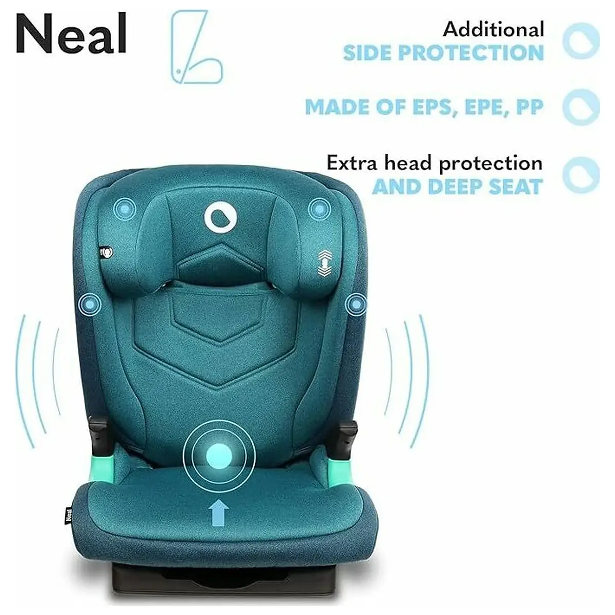 Scaun auto i-Size, Lionelo, Neal, 15-36 Kg, 100-150 cm, Isofix, Verde 12 ani [21]