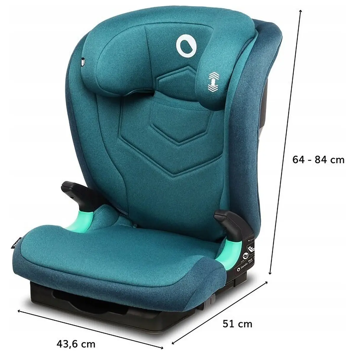 Scaun auto i-Size, Lionelo, Neal, 15-36 Kg, 100-150 cm, Isofix, Verde 12 ani [7]