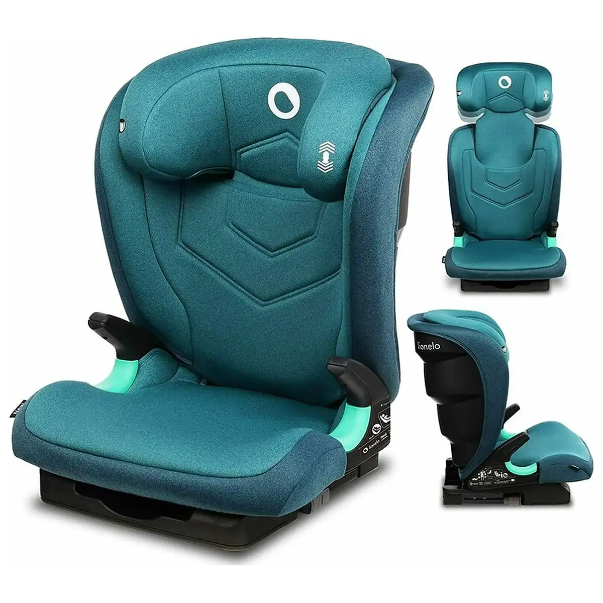 Scaun auto i-Size, Lionelo, Neal, 15-36 Kg, 100-150 cm, Isofix, Verde 12 ani [5]