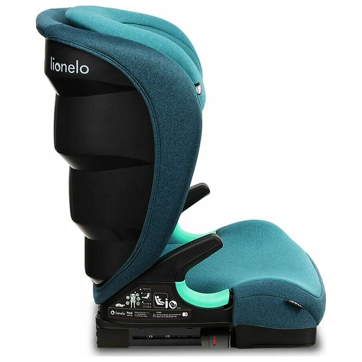 Scaun auto i-Size, Lionelo, Neal, 15-36 Kg, 100-150 cm, Isofix, Verde 12 ani [14]