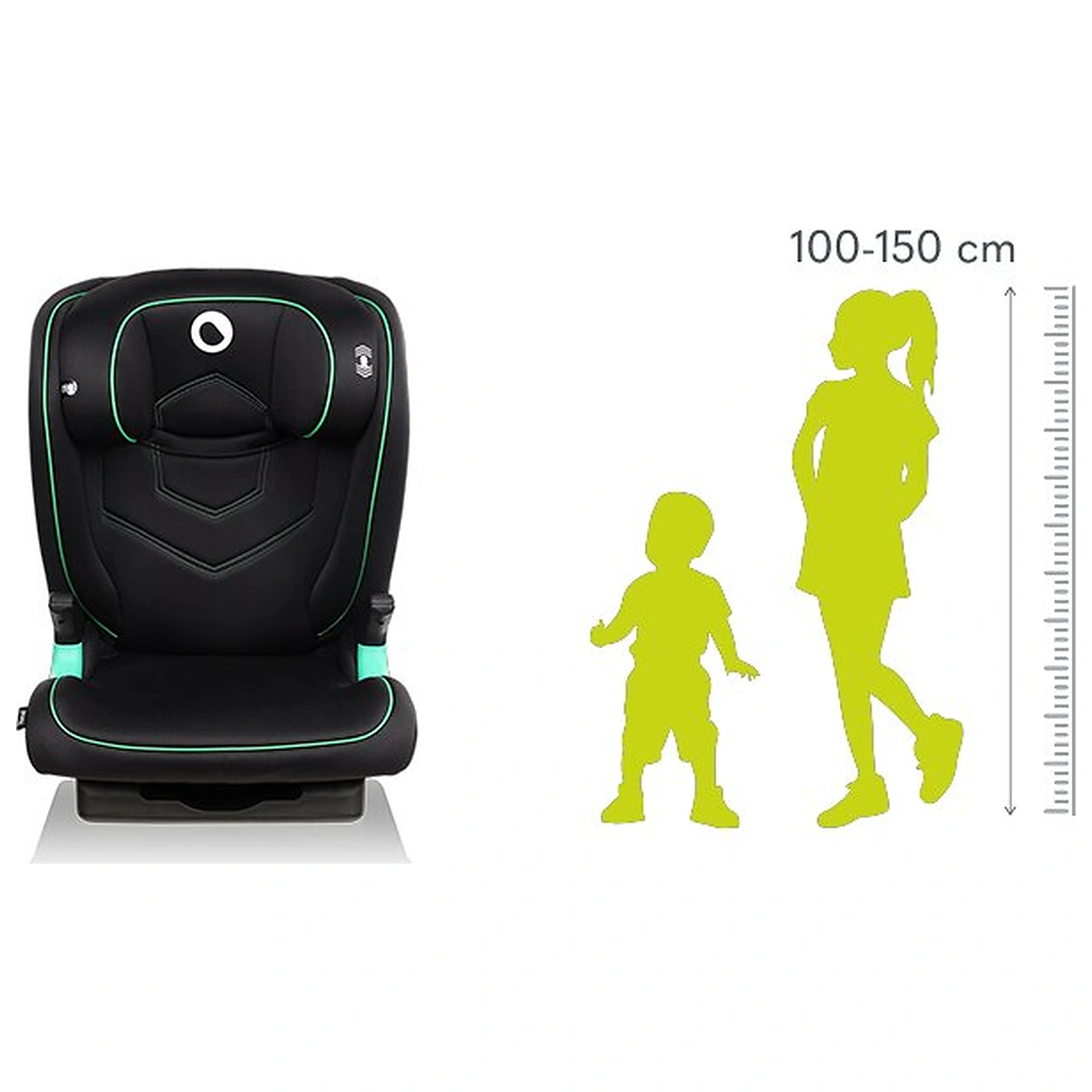 Scaun auto i-Size, Lionelo, Neal, 15-36 Kg, 100-150 cm, Isofix, Verde 12 ani [6]