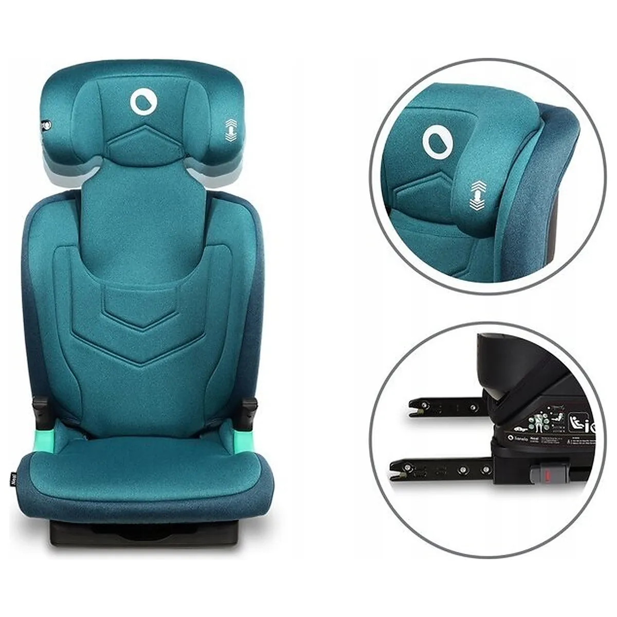 Scaun auto i-Size, Lionelo, Neal, 15-36 Kg, 100-150 cm, Isofix, Verde 12 ani [9]