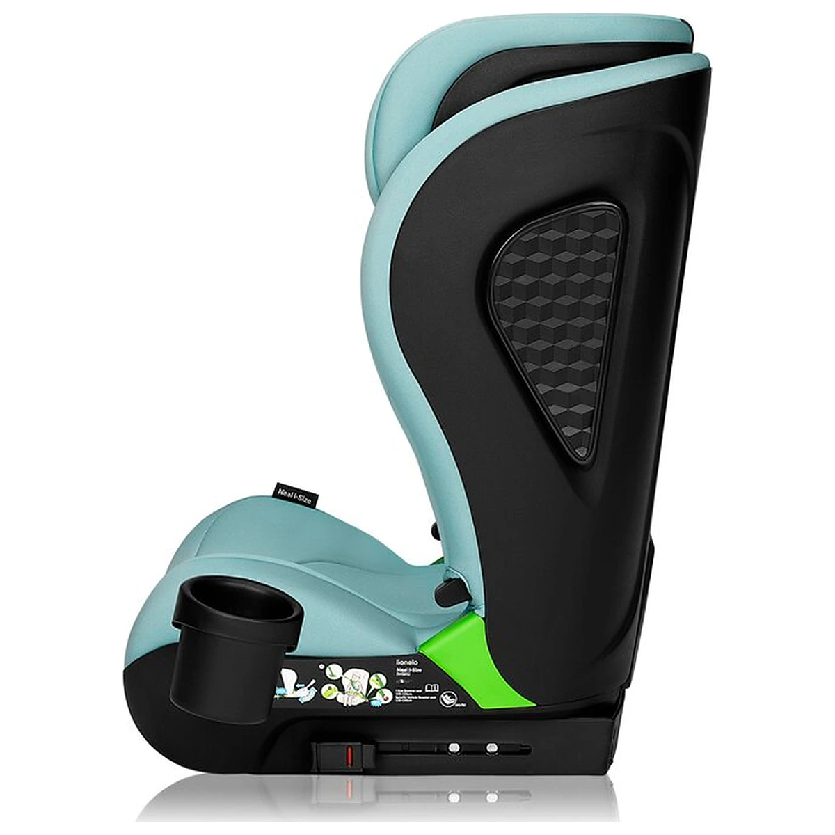Scaun auto i-Size, Lionelo, Neal, 15-36 Kg, 100-150 cm, Isofix, Verde Turquoise [6]