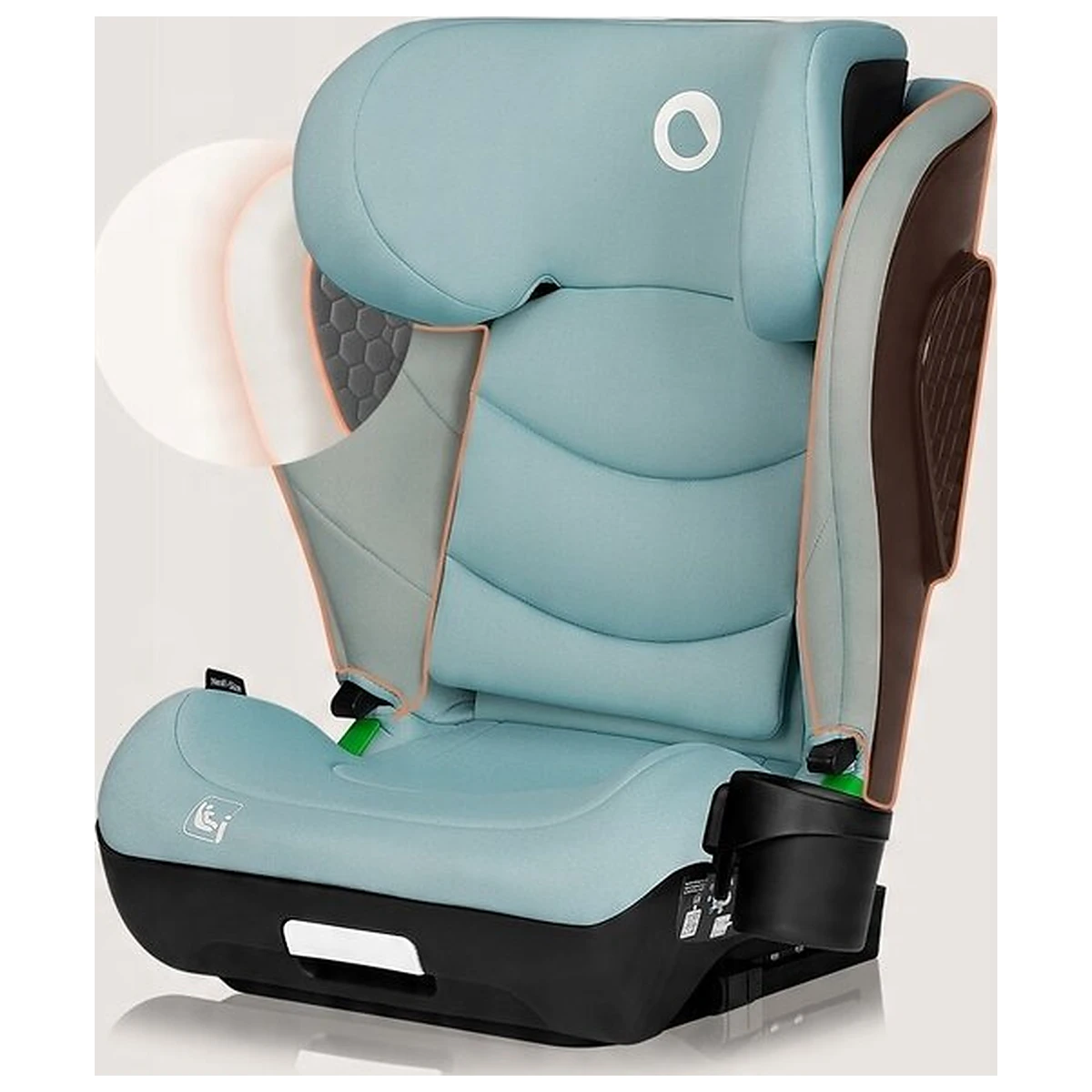 Scaun auto i-Size, Lionelo, Neal, 15-36 Kg, 100-150 cm, Isofix, Verde Turquoise [19]