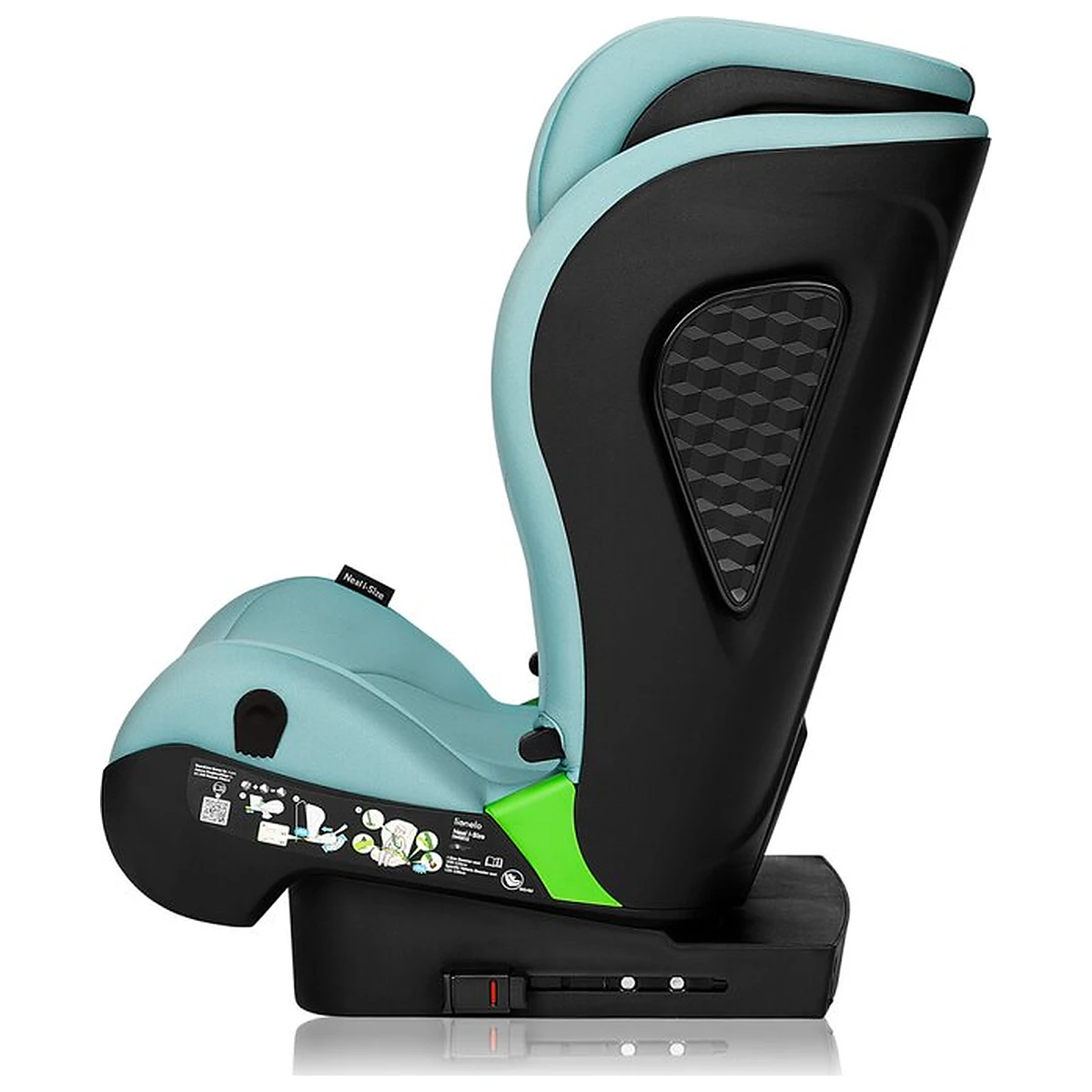 Scaun auto i-Size, Lionelo, Neal, 15-36 Kg, 100-150 cm, Isofix, Verde Turquoise [7]