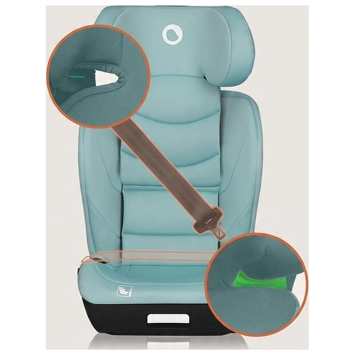 Scaun auto i-Size, Lionelo, Neal, 15-36 Kg, 100-150 cm, Isofix, Verde Turquoise [16]