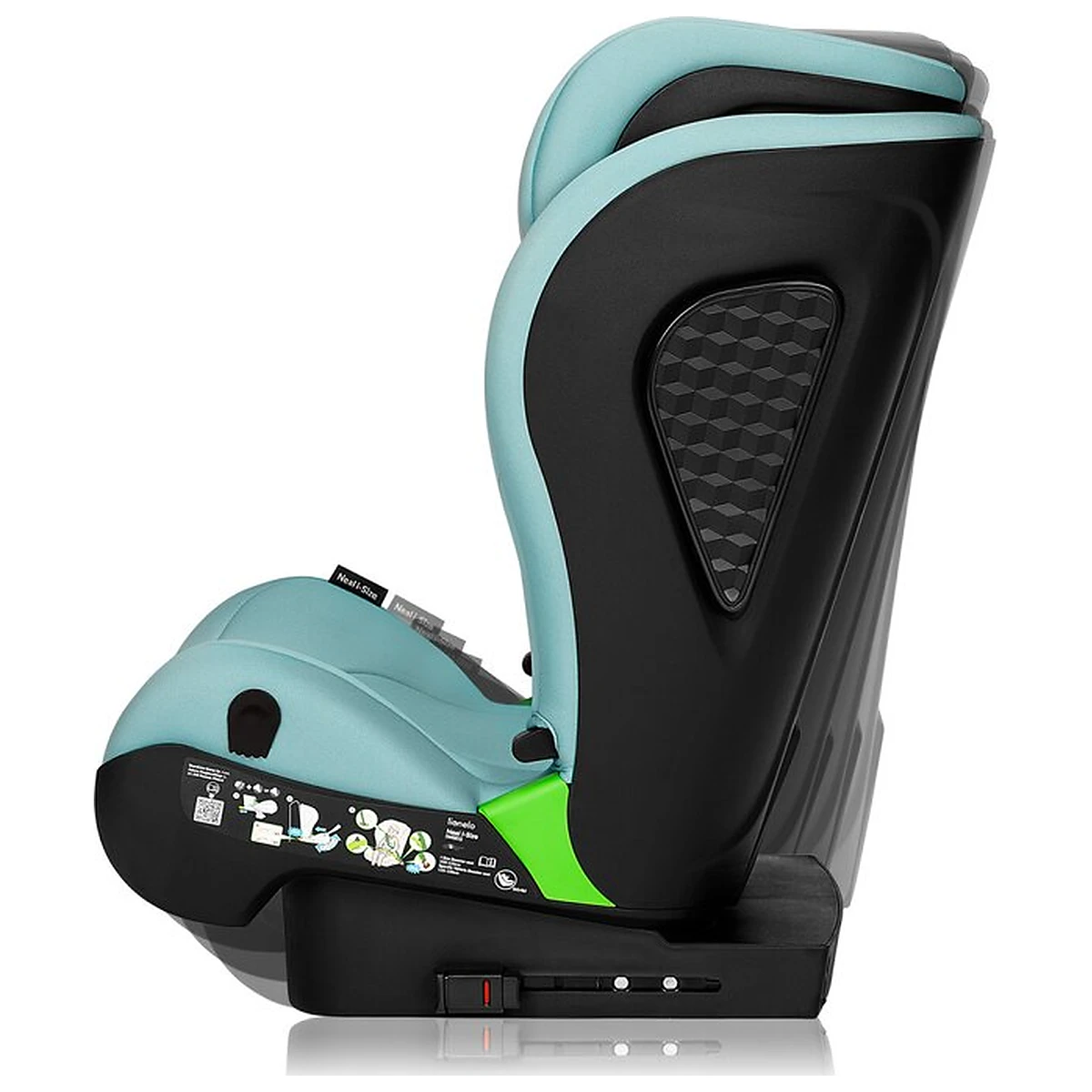 Scaun auto i-Size, Lionelo, Neal, 15-36 Kg, 100-150 cm, Isofix, Verde Turquoise [8]