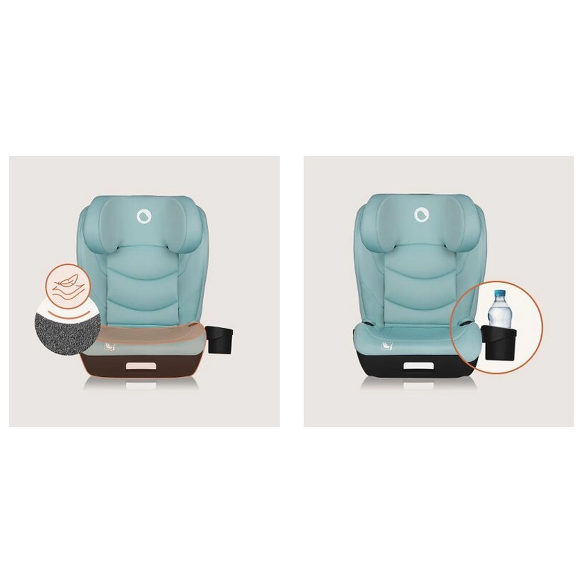 Scaun auto i-Size, Lionelo, Neal, 15-36 Kg, 100-150 cm, Isofix, Verde Turquoise [23]