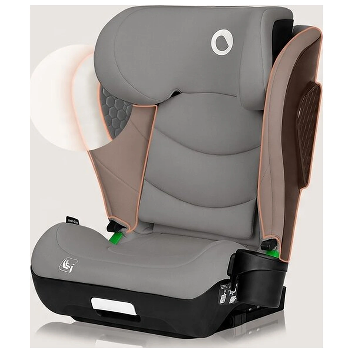 Scaun auto i-Size, Lionelo, Neal, Spatar reglabil in 4 pozitii, Tetiera in 10 pozitii, Suport sticla inclus, 15-36 Kg, [16]