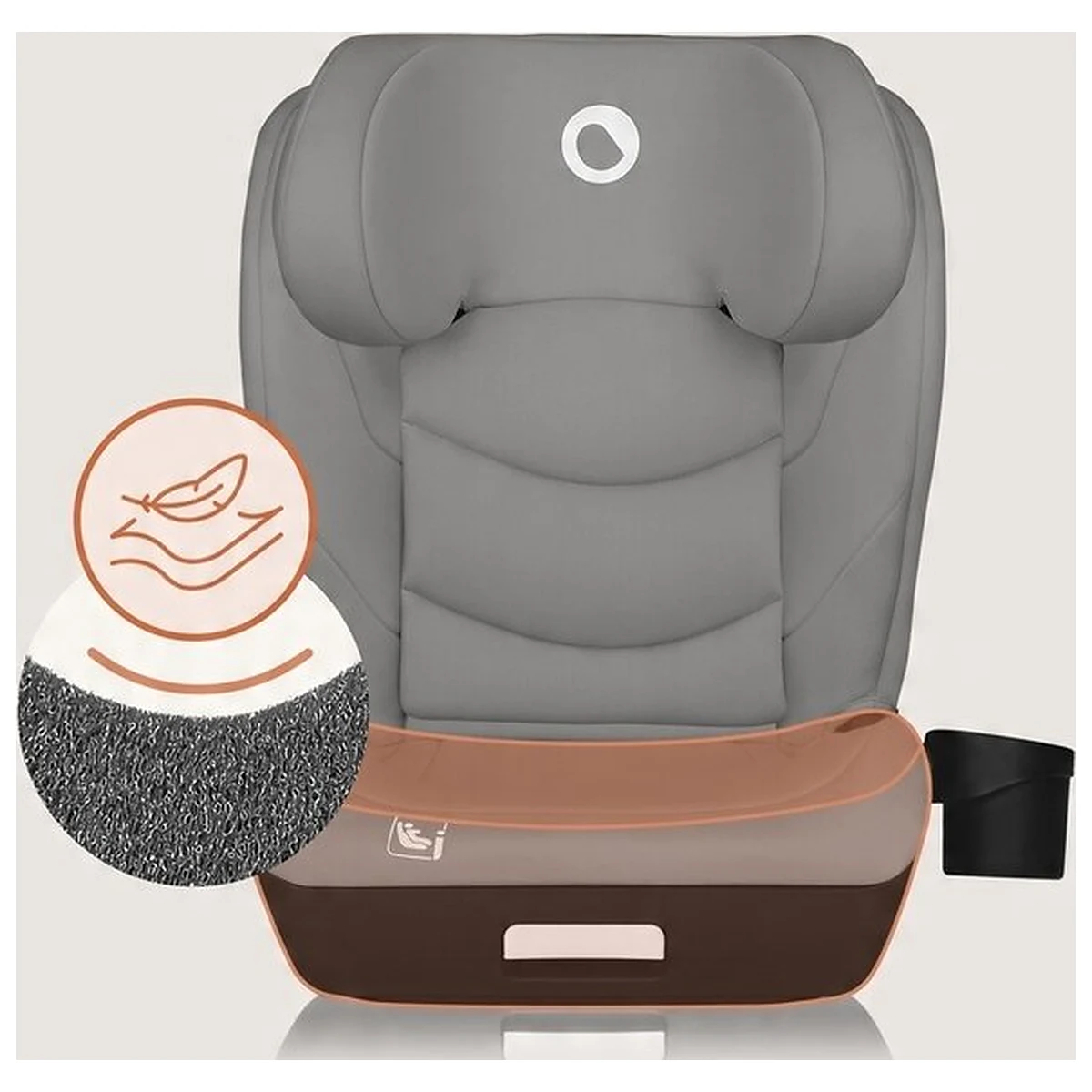 Scaun auto i-Size, Lionelo, Neal, Spatar reglabil in 4 pozitii, Tetiera in 10 pozitii, Suport sticla inclus, 15-36 Kg, [11]