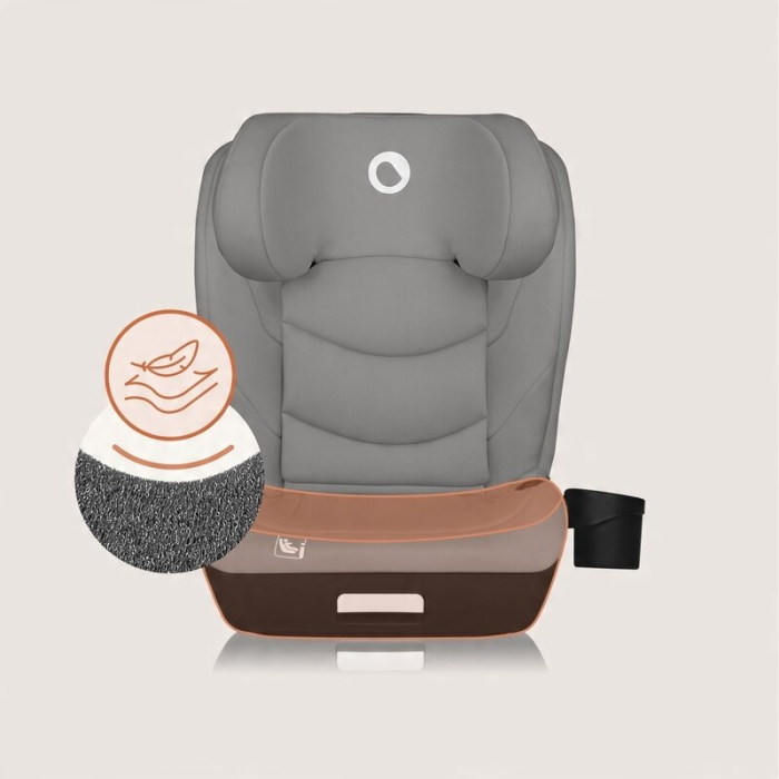 Scaun auto i-Size, Lionelo, Neal, Spatar reglabil in 4 pozitii, Tetiera in 10 pozitii, Suport sticla inclus, 15-36 Kg, [16]