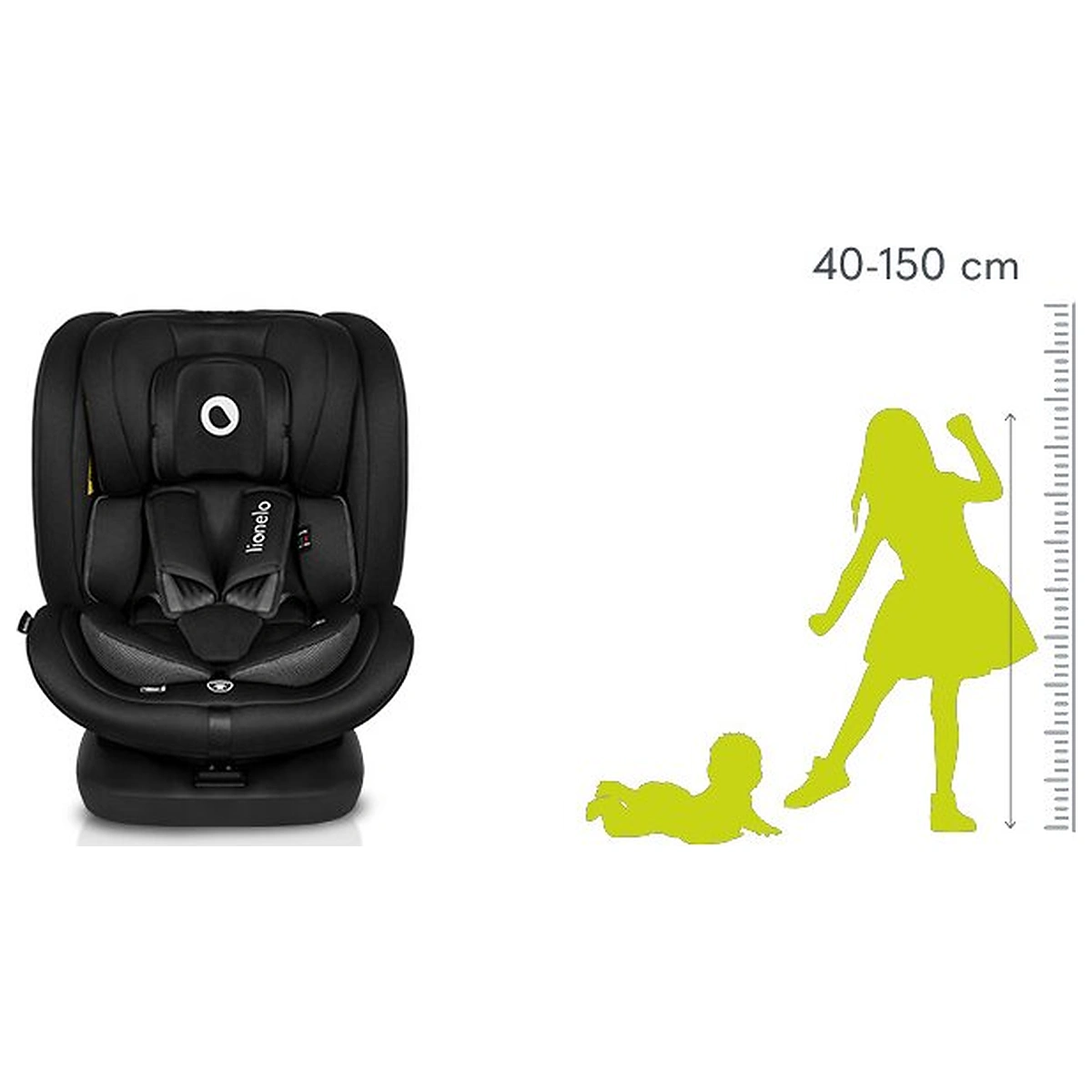 Scaun auto, Lionelo, Bastiaan i-Size, 4 in 1, Protectie laterala, Cu spatar inclinabil in 4 pozitii, Cu tetiera [20]