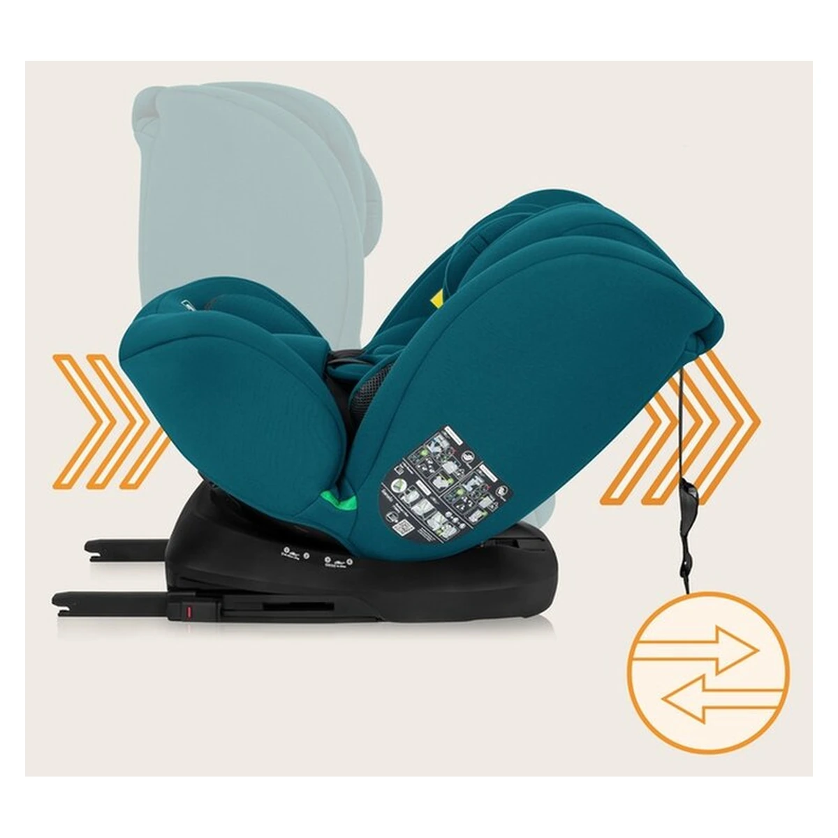 Scaun auto, Lionelo, Bastiaan i-Size, 4 in 1, Rotire 360 grade, 0-36 Kg, 40-150 cm, Isofix, Albastru Indigo [16]