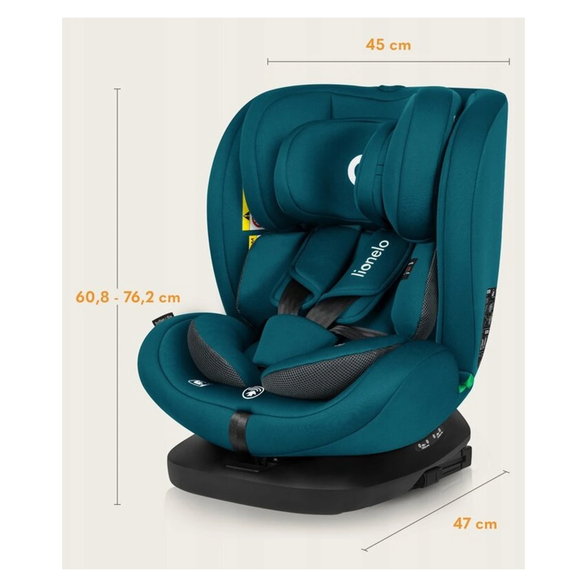 Scaun auto, Lionelo, Bastiaan i-Size, 4 in 1, Rotire 360 grade, 0-36 Kg, 40-150 cm, Isofix, Albastru Indigo [17]