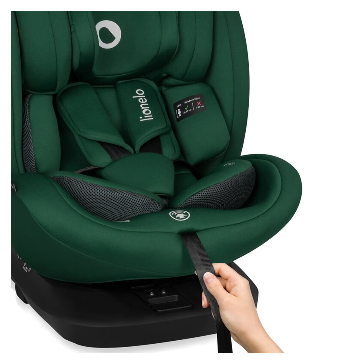 Scaun auto, Lionelo, Bastiaan i-Size, 4 in 1, Rotire 360 grade, 0-36 Kg, 40-150 cm, Isofix, Verde [16]