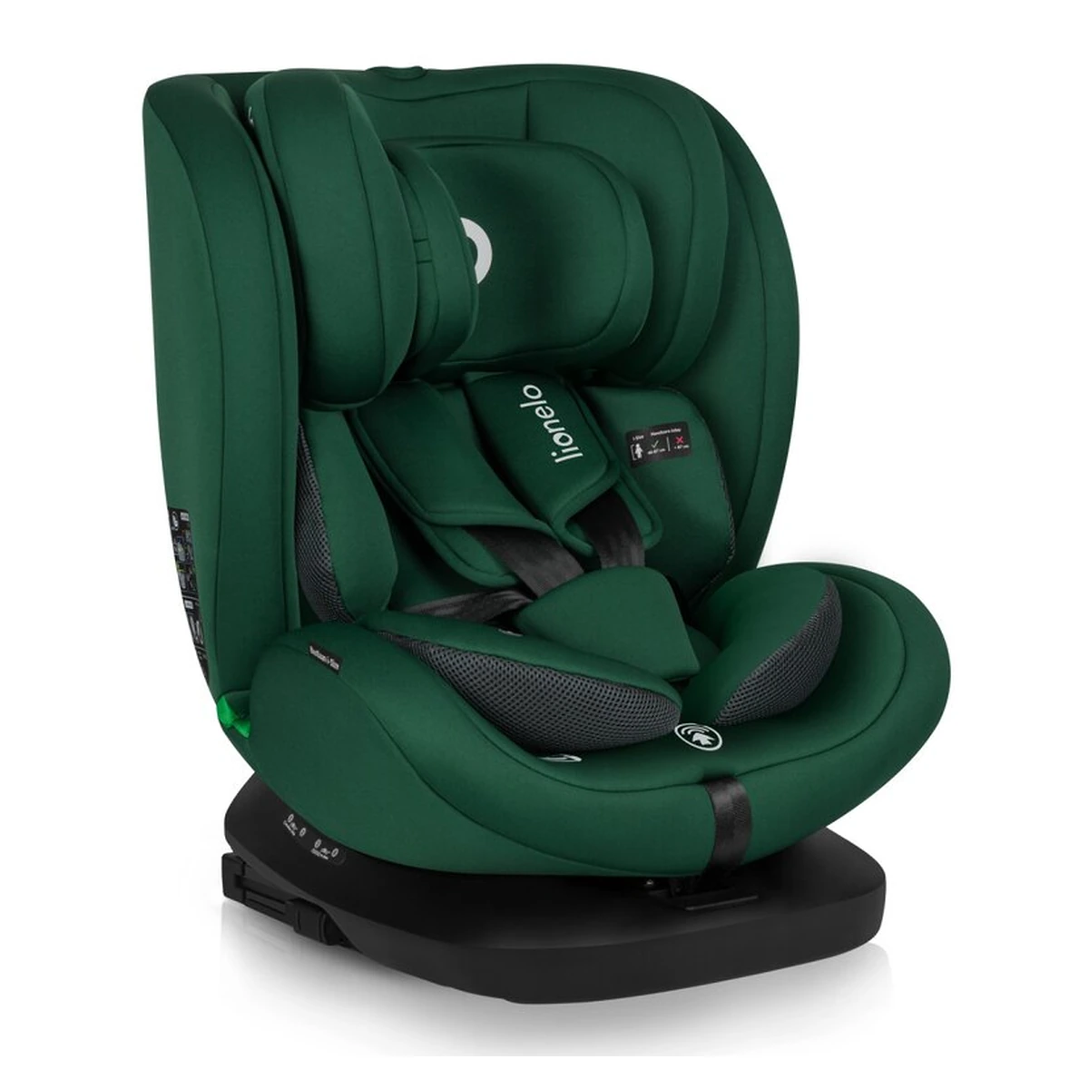 Scaun auto, Lionelo, Bastiaan i-Size, 4 in 1, Rotire 360 grade, 0-36 Kg, 40-150 cm, Isofix, Verde [4]
