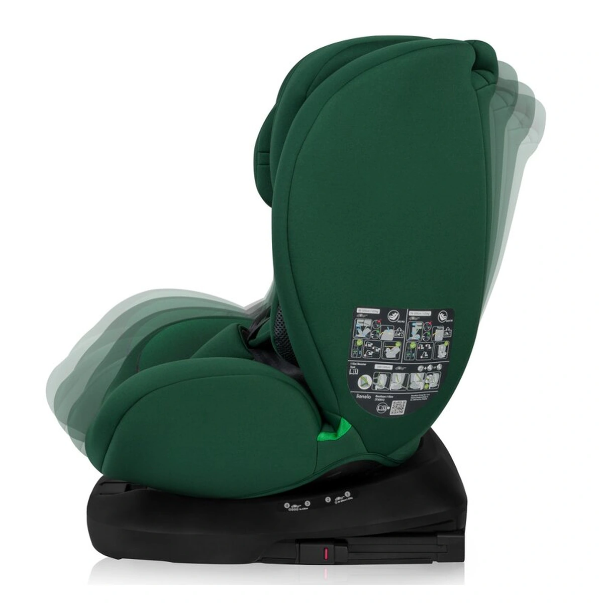 Scaun auto, Lionelo, Bastiaan i-Size, 4 in 1, Rotire 360 grade, 0-36 Kg, 40-150 cm, Isofix, Verde [12]
