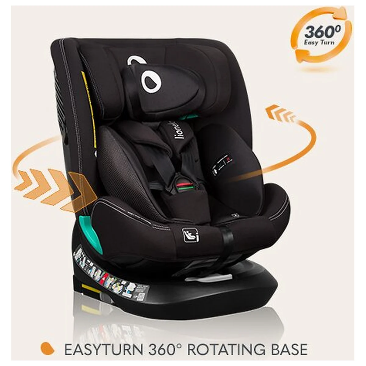 Scaun auto, Lionelo, Bastiaan One i-Size, 4 in 1, Protectie laterala, Cu spatar inclinabil in 4 pozitii, Cu tetiera [6]