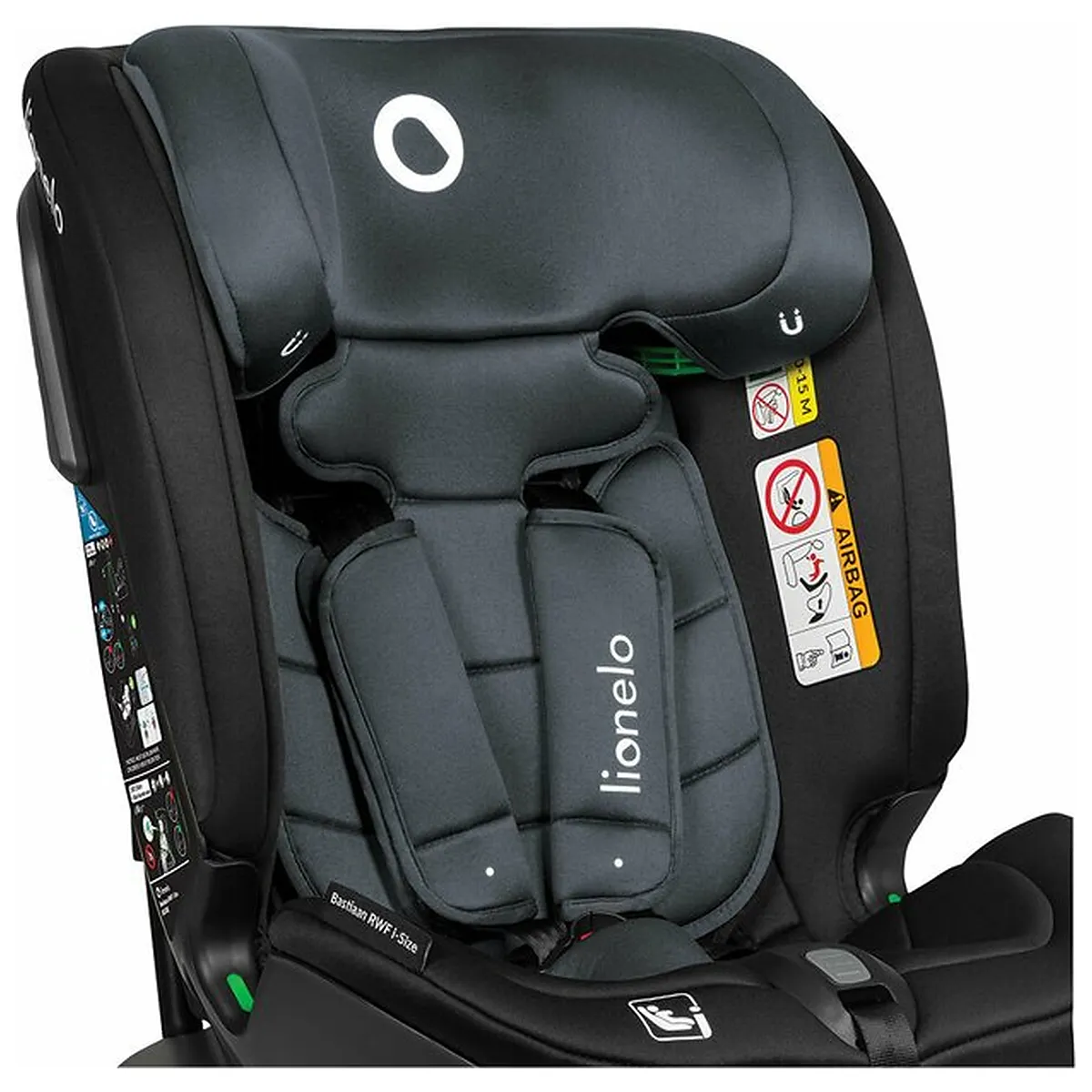 Scaun auto, Lionelo, Bastiaan RWF i-Size, Pozitie de somn, Protectie laterala, Rotire 360 grade, 0-36 Kg, Cu Isofix si [26]