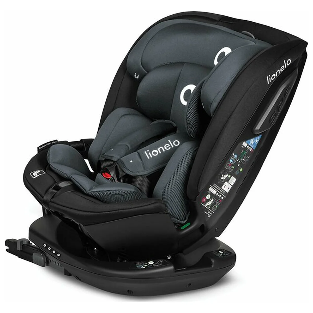 Scaun auto, Lionelo, Bastiaan RWF i-Size, Pozitie de somn, Protectie laterala, Rotire 360 grade, 0-36 Kg, Cu Isofix si [6]