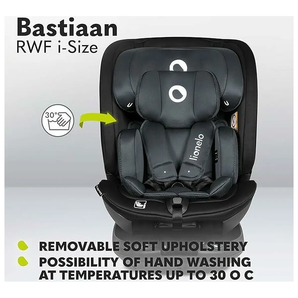 Scaun auto, Lionelo, Bastiaan RWF i-Size, Pozitie de somn, Protectie laterala, Rotire 360 grade, 0-36 Kg, Cu Isofix si [43]