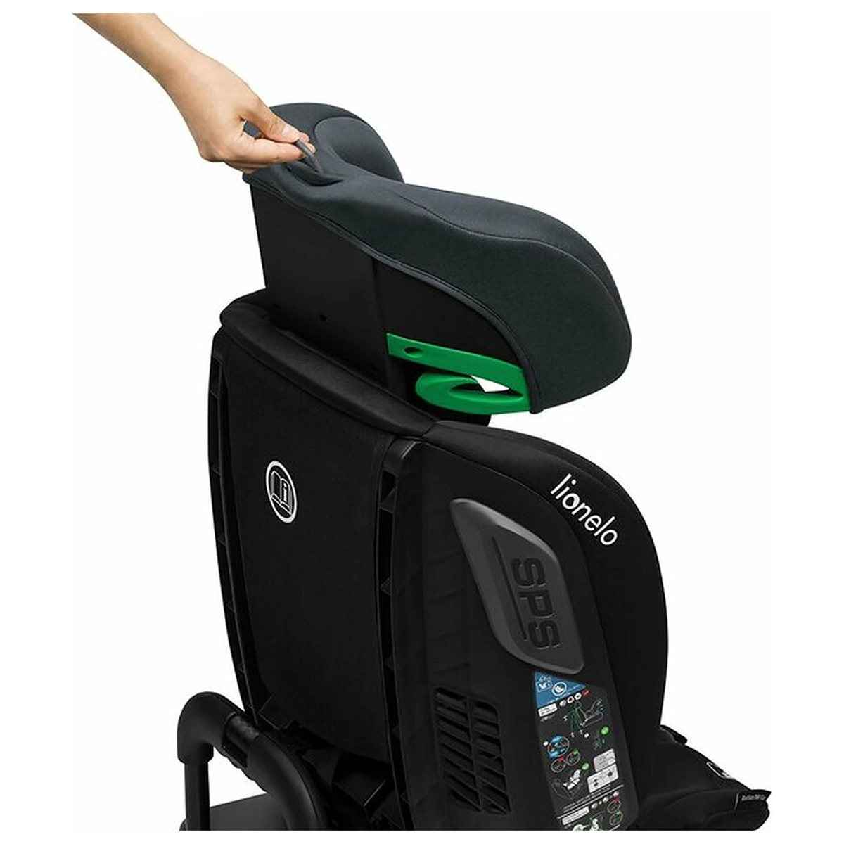 Scaun auto, Lionelo, Bastiaan RWF i-Size, Pozitie de somn, Protectie laterala, Rotire 360 grade, 0-36 Kg, Cu Isofix si [25]