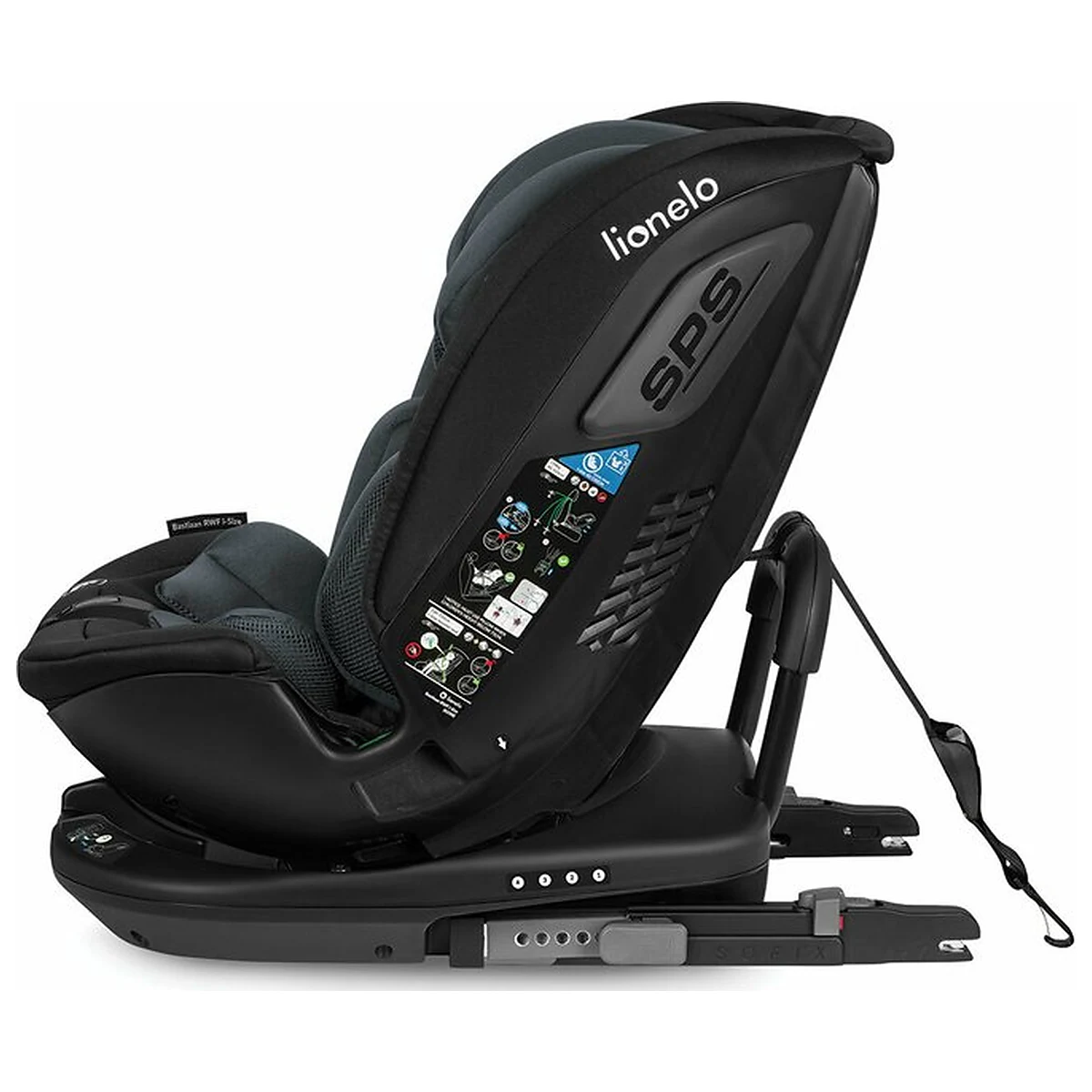 Scaun auto, Lionelo, Bastiaan RWF i-Size, Pozitie de somn, Protectie laterala, Rotire 360 grade, 0-36 Kg, Cu Isofix si [14]