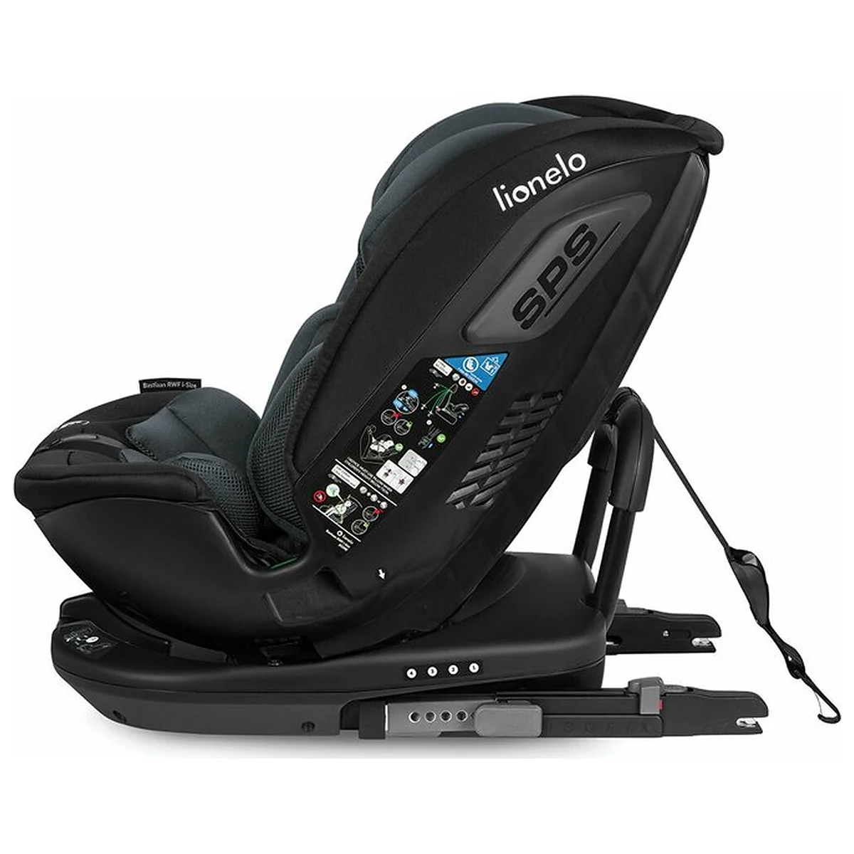 Scaun auto, Lionelo, Bastiaan RWF i-Size, Pozitie de somn, Protectie laterala, Rotire 360 grade, 0-36 Kg, Cu Isofix si [15]