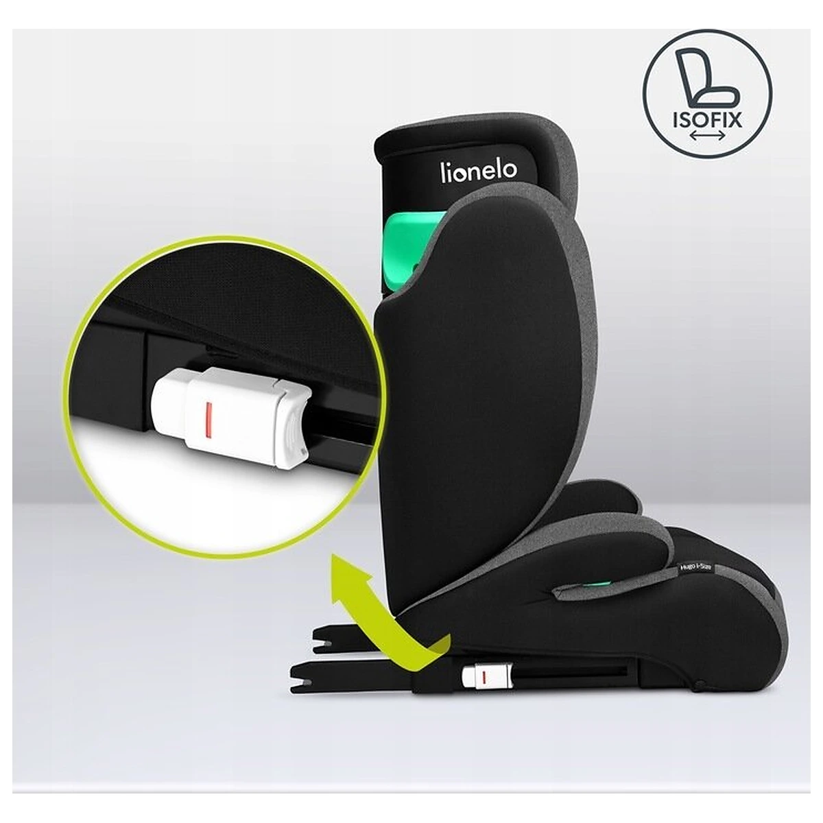 Scaun auto, Lionelo, Hugo i-Size, 100-150 cm, 4-12 ani, Gri [20]
