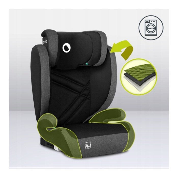 Scaun auto, Lionelo, Hugo i-Size, 100-150 cm, 4-12 ani, Gri [18]