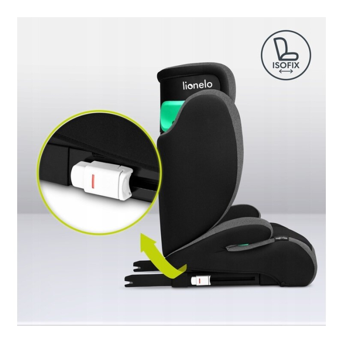 Scaun auto, Lionelo, Hugo i-Size, 100-150 cm, 4-12 ani, Gri [20]