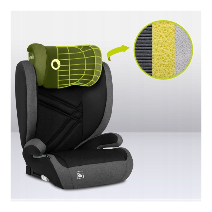 Scaun auto, Lionelo, Hugo i-Size, 100-150 cm, 4-12 ani, Gri [21]