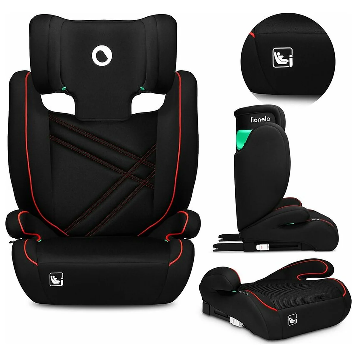 Scaun auto, Lionelo, Hugo i-Size, Universal, Orientare in directia sensului de mers, Reglabil, Conform standardului de [3]