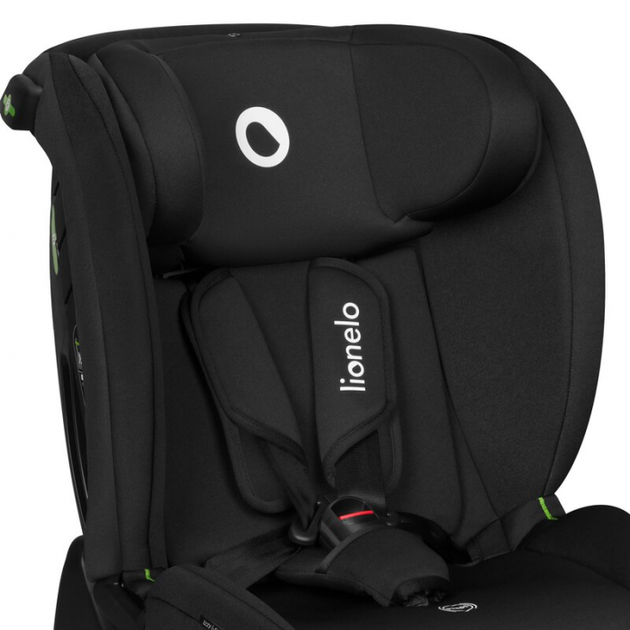 Scaun auto, Lionelo, i-Size Izzy, 0-36 Kg, 40-150 cm, Instalare cu centurile masinii, Protectie laterala, Negru [16]