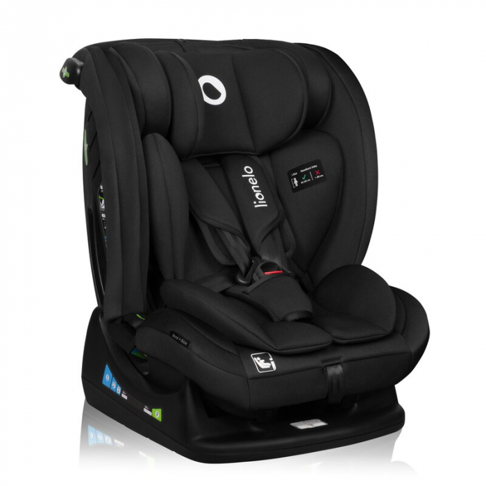 Scaun auto, Lionelo, i-Size Izzy, 0-36 Kg, 40-150 cm, Instalare cu centurile masinii, Protectie laterala, Negru [2]