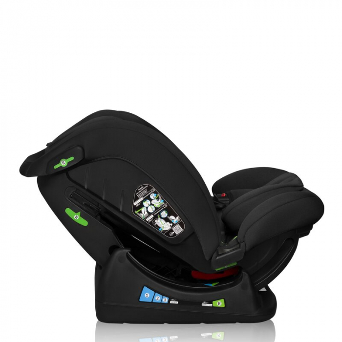 Scaun auto, Lionelo, i-Size Izzy, 0-36 Kg, 40-150 cm, Instalare cu centurile masinii, Protectie laterala, Negru [10]