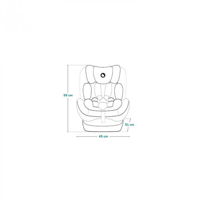 Scaun auto, Lionelo, i-Size Izzy, 0-36 Kg, 40-150 cm, Instalare cu centurile masinii, Protectie laterala, Negru [32]